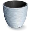 Prosperplast Vaso da fiori grigio, con serbatoio, collezione FURU, 29,8 x 29,8 x 28 cm, capacità 15 L.