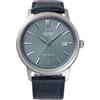 Orient Contemporary Symphony III - Orologio Uomo Automatico E A Carica Manuale Meccanico Casual Cinturino In Pelle Blu Cassa In Acciaio Inox Quadrante Analogico Blu - RA-AC0F14L