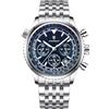Poedagar Orologio da polso da uomo, luminoso, data, impermeabile, cronografo, al quarzo, orologio da uomo, alla moda, in acciaio inox, sport, orologio da uomo