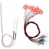Evemodel 20 pezzi SMD LED 0603 rosso pre-cablato modello diodi lampada con tubo di regolazione della tensione con cavo PTFE da 50 cm per decorazione di modellismo
