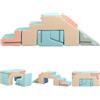 Asweets 4 in 1 Climbing Blocks Blocchi per Bambini in Schiuma Set, Blocchi in Schiuma per Arrampicarsi e Strisciare per Interni, Set da Gioco Morbido Montessori per Bambini