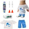 Morofme Mini set di giocattoli per dita, pattinaggio, giocattoli, ditali, polpastrelli per dita e dita per graffiti per bambini e adulti