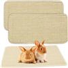 VIDSTW 2 Pezzi Sisal Naturale 20 x 40 CM Giochi per Conigli | Autoadesivo Tappeto Per Coniglio Nano Chiusura a Strappo Tappeto Sisal for Bunnies Accessorio Piccoli Masticare Dormire