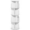 Furinno DALY Libreria A 4 Ripiani Girevole Organizer Tipo Lazy Susan Con Libreria Angolare Girevole A 360°, Per Soggiorno, Camera Da Letto, Ufficio Domestico, Bianco