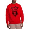 Stranger Things Hellfire Spray Logo Felpa Unisex, Rosso, S