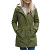 YYNUDA Cappotto invernale da donna, caldo, parka a mezza lunghezza, giacca invernale, con cappuccio spesso, pelliccia, giacca con cappuccio, taglia grande, #337 Verde, XXXL