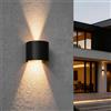 Applique LED 12W Bidirezione Curvo IP65 CCT con LED OSRAM - Nera
