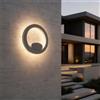 Applique LED 12W Circolare IP65 CCT con LED OSRAM - Antracite