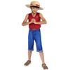Rubie's COSTUME MONKEY D. RUFY INFANTILE costume ufficiale, One Piece, Luffy, Top, pantaloni, capello, licenza ufficiale per Carnevale, Halloween, feste e compleanni
