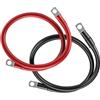VBGURR Cavo per batteria M8, 50 cm, 2 pezzi da 50 cm, 12 V, 5 AWG, 16 mm², rosso e nero, cavo di massa con morsetti ad anello M8, cavo di messa a terra per auto, moto, camion, camper, blu marino (50 cm)
