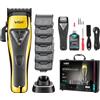 VGR 015 Tagliacapelli Senza Fili Professionale per Uomini, Motore Vector 9000 RPM, Lama DLC, Tagliacapelli con Corpo in Metallo, 1 Coperchio Modulare Nero, Custodia da Viaggio