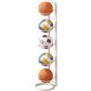 Mikihat Rastrelliera da Basket Verticale, Porta Palloni, Scaffale di Stoccaggio Della Palla Rimovibile, Scaffale di Stoccaggio di Attrezzature Sportive, per Palla Canestro Rugby Pallavolo Calcio, 5 Livelli-B