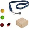 Journdream Magnetic Petanque Ball - Set di 3 boule in legno e scatola di legno, con calamita blu con cordino, amicizia petanque