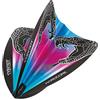 RED DRAGON Alette per freccette Peter Wright Snakebite Hardcore Freestyle rosa e blu, 3 set per confezione (9 alette per freccette in totale)