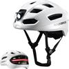 ROCKBROS Casco da Bicicletta con Luce LED Anteriori e Posteriori Uomo Donna | con Telecomando, Indicatori di Direzione Intelligenti, Casco Ciclismo per Bici da Corsa MTB, Regolabile 58-60cm