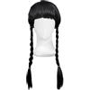 YOUYIKE Parrucche Intrecciate Doppie Nero, Parrucca Lunga con Treccia Doppia Nero, Parrucca per Carnevale, per Feste Festive, Feste in Costume, Carnevale, Halloween, Giochi di Ruolo