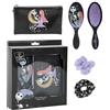 Disney The Nightmare Before Christmas - Set di accessori per capelli, spazzola per capelli + borsa cosmetica + 2 elastici Jack Skellington, set regalo da 4 pezzi