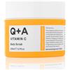 Q+A Scrub corpo alla vitamina C (200 ml), scrub esfoliante per il corpo, scrub illuminante e idratante allo zucchero con oli essenziali di agrumi, vitamina C e olio di enotera