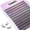 Leipple Ciglia Finte Individuali 240PCS,D Curl Misto 9-14mm Ciuffetti Extension Naturali DIY Individuali Cluster Volume (20D Cluater Lash)