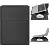 HoYiXi Custodia con Supporto per laptop da 13.3/13.6 pollici, Compatibile con iPad Pro 12,9 /MacBook Pro/MacBook Air (M4/M3/M2/M1 2025-2020)/13 ''-14 '' Dell XPS Surface Pro laptop Sleeve-Nero