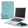 KiimLaa 13,3-14 Pollici Custodia per Laptop con Supporto Stand per MacBook Pro 14 M5/M4/M3/M2/M1/Max, MacBook Air/Pro 13, PU Pelle Borsa Sleeve Portatile per HP/Dell/Lenovo/Surface 13,3-14" - Verde