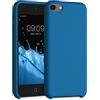 kwmobile Back-cover compatibile con Apple iPod Touch 6G / 7G (6a e 7a generazione) Back Cover Soft Case gommata in morbido silicone TPU - blue reef