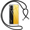 Pnakqil Cover per Xiaomi Poco X7 Pro 5G con Cordino, Trasparente Custodia con Laccio Tracolla Cellulare Girocollo Collana Protettiva per Xiaomi Poco X7 Pro 6,67, Nero