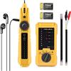 KOLSOL Tester per cavi di rete, tracciatore di cavi Ethernet con controllo della linea telefonica per CAT5 CAT6, RJ11 RJ45 LAN Cable Finder per la continuità