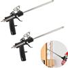 HIUOUIH 2 pezzi Pistola a Schiuma Poliuretanica in da Costruzione Poliuretano Professionale Espansa con Ugello Acciaio Inox Ed Impugnatura Ergonomica per Calafataggio Riempimento Sigillatura, Nero