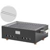 AgriEuro Premium Barbecue a carbone da tavolo Dalmazio - Artigianale - Scocca nera antracite