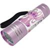 Disney Stitch - Mini torcia elettrica a forma di stitch e angelo, 9 LED, include corsa da bambola, regalo per bambini | lilla