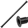 FLY HAWK Asta Appendiabiti per Armadio, 43-139cm Bastone Appendiabiti Estensibile con Base Rotonda in Acciaio Inossidabile Regolabile per Armadio Guardaroba per Camera da Letto/Nero Opaco