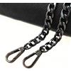 Anevous Catena per borse da 120 cm, catena in metallo, tracolla in metallo, catena di ricambio per borsa da donna, borsa a tracolla, colore nero