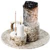 Astralong Porta Incenso 4 in 1, Vassoio Raccogli Cenere in Ceramica, Supporto per Salvia per Combustione, Bruciatore per Incenso Palosanto con Raccoglitore Cenere per Meditazione, Yoga, Ufficio (A)