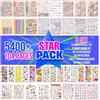 colortouch adesivi 3D, set di adesivi per pianificatore, 5400+ pezzi. 104 fogli diversi di adesivi 3D in rilievo per bambini, diario a pallini, scrapbooking - adulti, giovani, ragazze, dinosauri