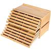MEEDEN - Scatola portaoggetti per artisti, con 10 cassetti, in legno di faggio, multifunzione, con cassetto e scomparti per organizzare pastelli, matite, penne, pennarelli, pennelli e timbri