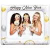 HOWAF Cornice Gonfiabile per Selfie Capodanno 2026 Gadget, Photo Booth Happy New Year Accessori Photo Booth Buon Anno Nuovo per Decorazioni Capodanno 2026, Bianco Oro