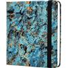Daelesr Diario per Acquerelli,300 g/m² 16x16 cm Cotone Doppia Faccia Diario ad Acquerello con Fascia elastica,Tasca Interna,Acquerello Sketchbook Libro,Quaderno per Acquerelli Guazze Acrilici,24 Fogli