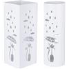 Villa d'Este Home Tivoli 1996 Set 2 porta ombrelli in ferro, con scritta, bianchi, White Cat