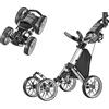 Caddytek CaddyCruiser One Version 8-Silver, Golf Push Carrello Unisex-Adulto, Argento, Taglia Unica