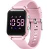 Timever orologio digitale bambina bambini con contapassi,sveglia,cronometro,luce,data-orologio per ragazzi e ragazze senza app e telefono con cinturino in silicone