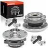 Frankberg 2x cuscinetti ruota Set cuscinetti ruota 4 FORI Asse anteriore Ruota flangiata ⌀136,3 Con anello magnetico ABS Compatibile con Golf VI 5K1 Golf V 1K1 Golf Plus 521 5M1 Replace# 5K0498621