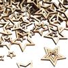 HENGBIRD Mini Fette di Stelle 300 Pezzi Legno Naturale Stelle Stelline di Legno Decorazioni Stelle Legnos Decorative Stelle in Legnos Stelle Mini Fette Naturale 1/2/3cm