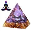 Ockyunoo Piramide Orgonite, Pietra di Cristallo Piramide, Piramide Cristallo, Ornamento a Piramide, Piramide Orgonite, Orgone Cristalli, Energia Positiva, Chakra Naturale, Meditazione, Decorazione (Viola)