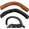 DMHYZTE 2PCS Copri Maniglia Passeggino Marrone, Copri Maniglie per Carrozzina in Pelle di Pu, Protezione Della Maniglia Per Carrozzina,Impermeabile,Impugnatura Antipolvere Copertura-Marrone+Nero