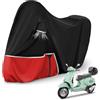 Kistrba Telo Copri da Esterno per Piaggio Vespa GTV GTS GT60/125/200/250/300 (con bagagliaio), Telo Copertura Coprimoto Copri Moto Vespa 125 420D Tessuto Oxford Impermeabile, Nero e rosso