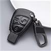 ontto Cover per Chiave Auto per Mercedes Benz A B C E G V S R Classe AMG CLA CLS SLK Viano W210 Accessorio in Pelle Portachiavi Custodia Custodia Protettiva 3 Tasti Nero