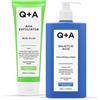 Q+A Scrub corpo AHA e lozione corpo salicilica