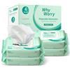 WhyWorry XL Salviette Umidificate per Adulti, 20 x 30 cm Extra Grandi Salviettine per la Pulizia del Corpo per Incontinenza e Anziani, con Aloe e Vitamina E, Extra Spesse, Senza Profumo, 220 Unità