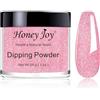 Honey Joy Confezione da 28 g/scatola di polvere glitterata rosa per immersione fine, colori non necessitano di polimerizzazione della lampada, come l'effetto smalto gel, finitura uniforme e liscia (Dip-No.129)